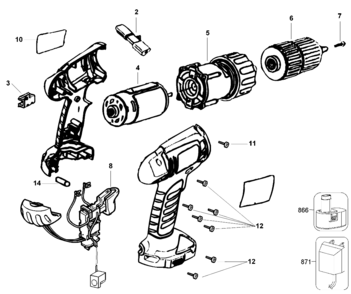 Part Location Diagram of 419233-10 Black and Decker KEYLESS CHUCK